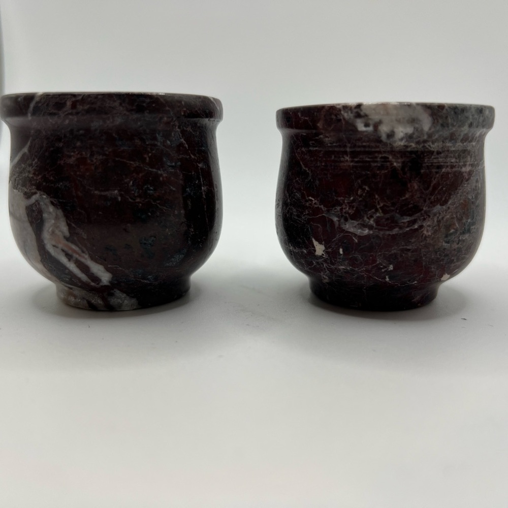 Radicaln Marble Shot Glasses~Set Of 2~Red~2inches~Small Whisky Shot~Tequila Shot